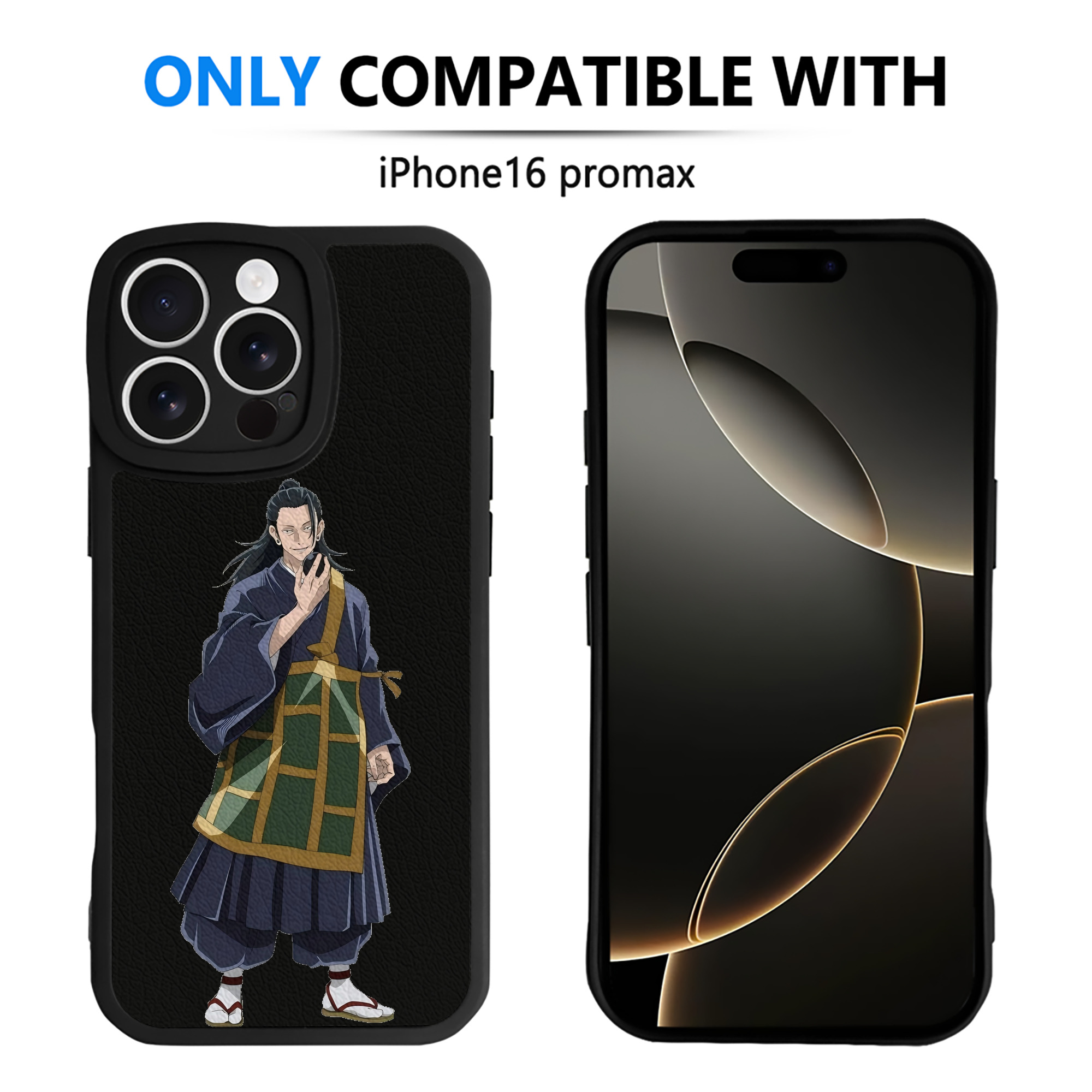 （画像用） 呪術廻戦 Jujutsu Kaisen 【iPhone 16シリーズ対応】シリコンスマホケース（レザー調） 材質：シリコン